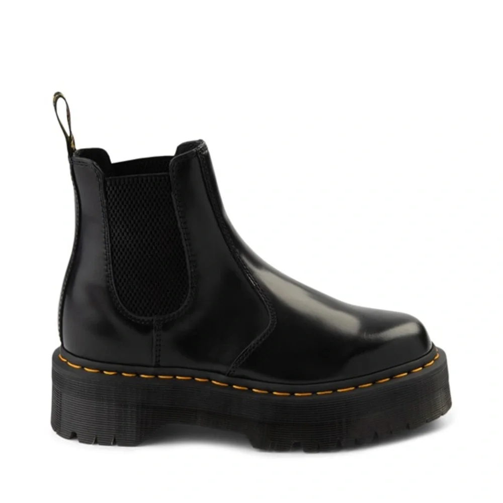 Dr Martens 2976 Quad Platform Chelsea Boots Womens 11 Mens 10 Black Leather New - Picture 7 of 12